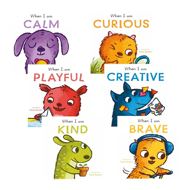 预售英文原版 First Behaviors 情商培养6册 纸板书合售When I am Brave/Creative儿童情绪礼仪 情商培养绘本 纸板书 Child's Play