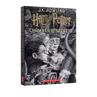 Potter Harry 哈利波特 哈利波特与密室 Chamber The 英文原版 Secrets JK罗琳科幻小说 20周年美国版 and