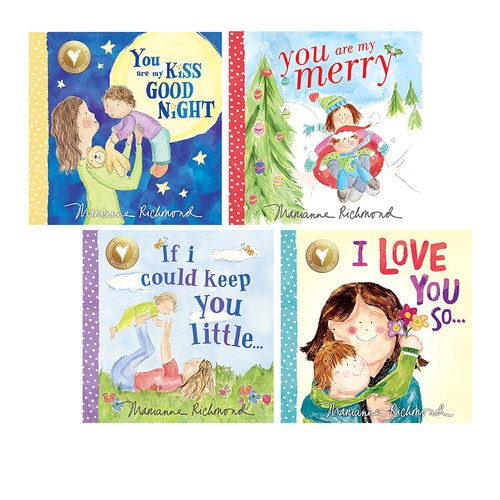 英文原版 Marianne Richmond 4册合售 纸板书 我爱宝宝 快乐启蒙绘本 温馨家庭暖心教育绘本 幼儿心理成长