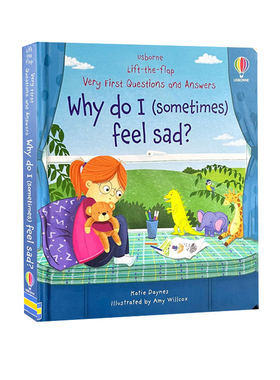 预售 尤斯伯恩 Usborne Very First Questions & Answers: Why do I feel sad? 你问我答翻翻书 儿童启蒙宝宝情绪礼仪