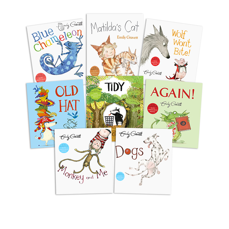 格林威奖作家 Emily Gravett 8册礼袋套装合售 英文原版 旧帽子 Old Hat 埃米莉 格雷维特 睡前故事绘本