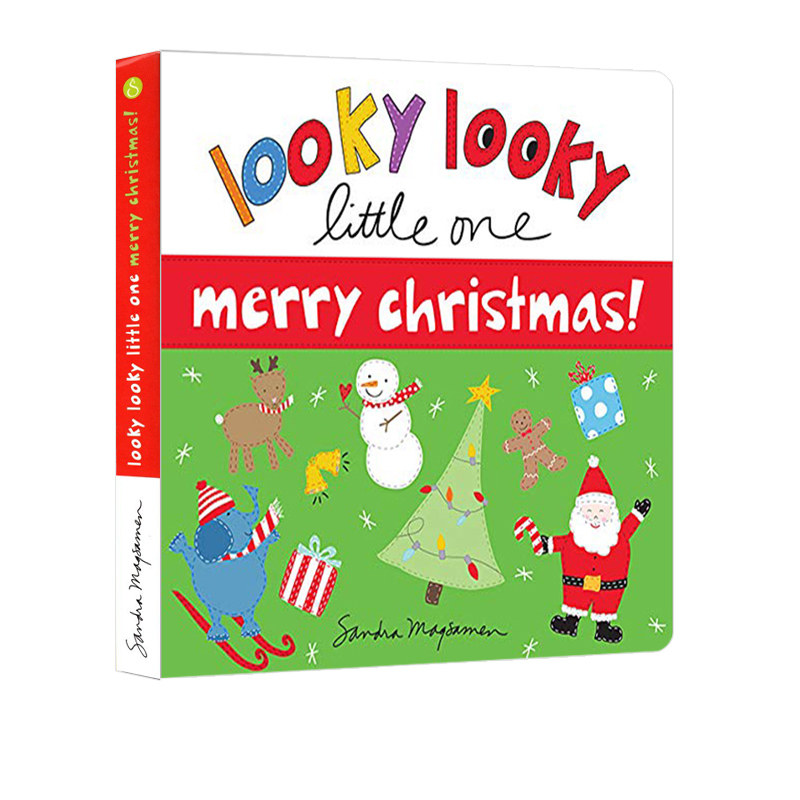 英文原版 looky looky little one merry christmas 圣诞节 纸板书