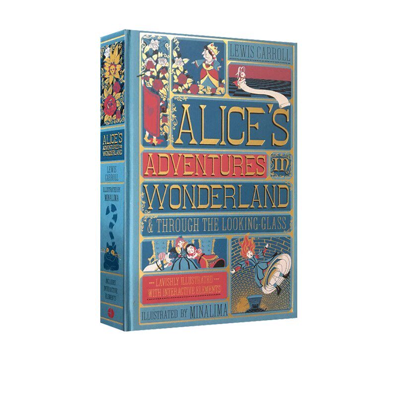 英文原版 爱丽丝梦游仙境和镜中奇遇记 Alice’s Adventures in Wonderland 3D手工立体书 内含互动式机关 精装收藏版