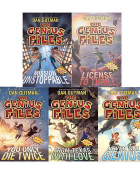 预售 英文原版 天才档案 Genius Files 5册合售 丹·古特曼 Dan Gutman 疯狂学校 My Weird School同作者 青少年课外阅读章节小说