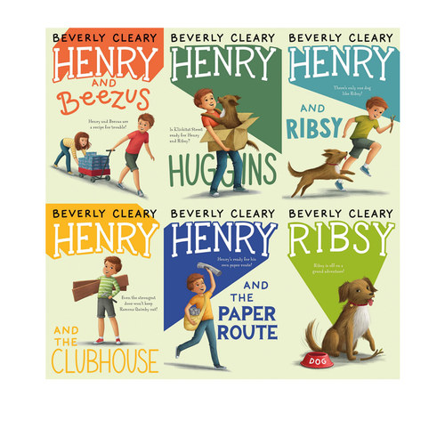 Henry Huggins 亨利哈金斯 6册 Beverly Cleary 雷梦拉同作者 英文原版儿童小说章节书 儿童读物 中小学英语阅读提升