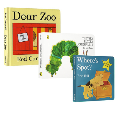 英文原版 亲爱的动物园 Dear Zoo 好饿的毛毛虫 The Very Hungry Caterpillar 好饿的毛毛虫 Where's Spot 小玻系列