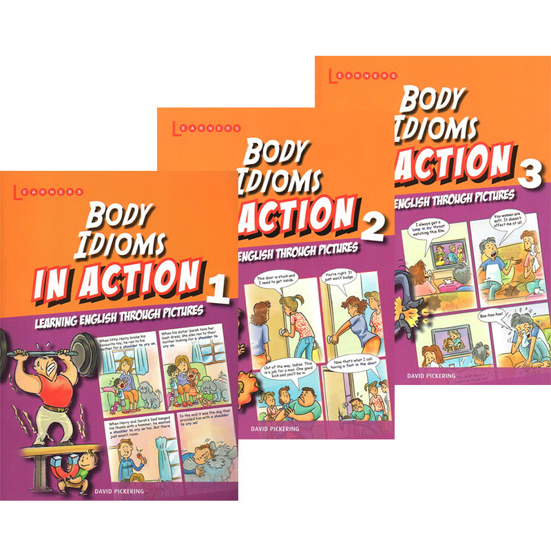 身体成语 学乐出品 Scholastic In Action Body Idioms 画里画外轻松学英语 3册漫画版图解英语 英文原版