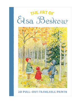 预售 艾莎贝斯蔻插画艺术 Art of Elsa Beskow 画册 20幅拉出式可装裱版画 瑞典绘本大师Elsa Beskow 英文原版