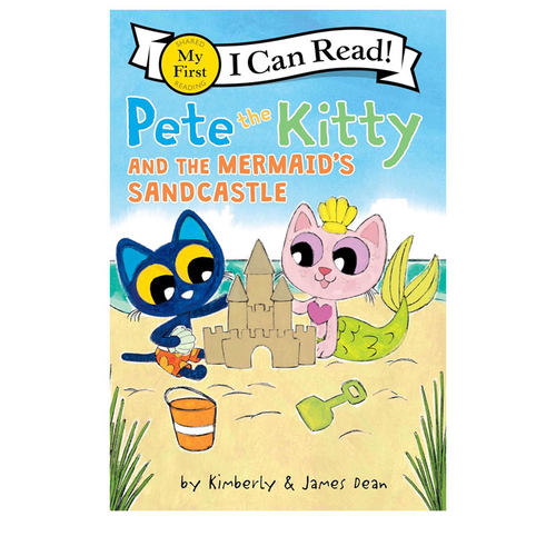 英文原版 Pete the Kitty and the Mermaid's Sandcastle 皮特猫入门级分级读物 儿童绘本图画故事书