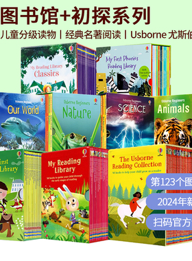 新版我的第一二三个图书馆 My First Reading Library 比利和迷你怪兽原版绘本分级读物 Usborne Beginners 初探历史动物科学自然