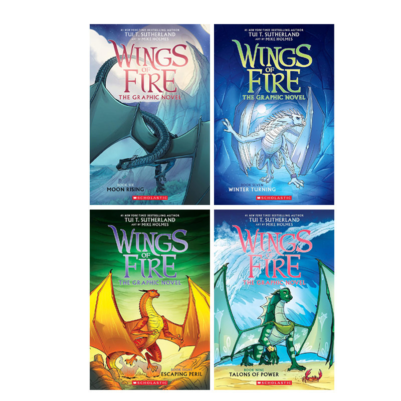 预售 英文原版 Wings of Fire Graphix Series 火翼飞龙 4册合集 第6册-第9册 全彩漫画版  青少年英文课外读物 奇幻魔法冒险
