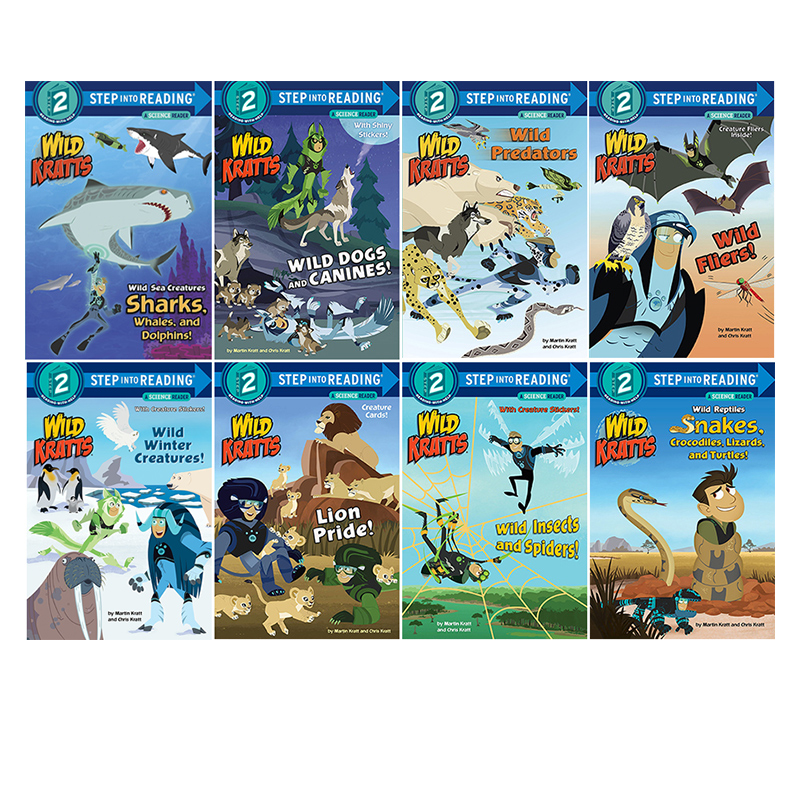 英文原版 wild kratts 动物兄弟 8册 pbs教育科幻科幻