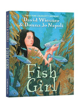 英文原版 Fish Girl 精装 全彩漫画绘本图画书  经典神话故事图像式小说 青少年英语提升课外读物 插图David Wiesner