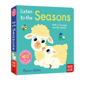 大嘴鸟 小小音乐厅 我 Billet Seasons Nosy Crow 法国艺术家Marion the 纸板触摸发声书 Listen 英文原版