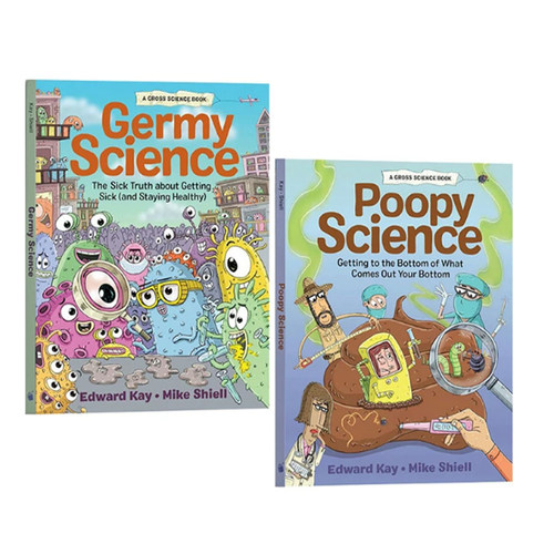 英文原版 Edward Kay 2册精装 生物科学绘本图画书 Poopy Science/Germy Science/Stinky Science 儿童科普读物 Edward Kay