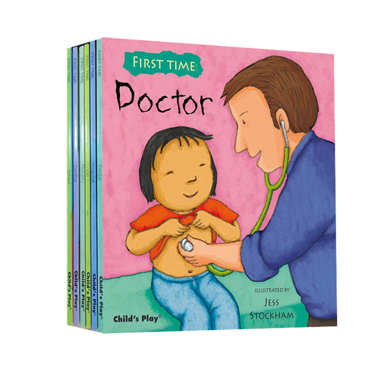英文原版 Child's play 宝宝的第一次 6册 纸板书合售First Time Nursery/School/Doctor/Dentist/Hospital/Vet 幼儿启蒙绘本