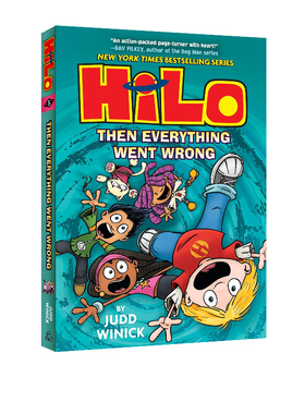 英文原版 Hilo Book 5: Then Everything Went W 希罗书系列 精装 吉娜 儿童全彩漫画桥梁章节小说