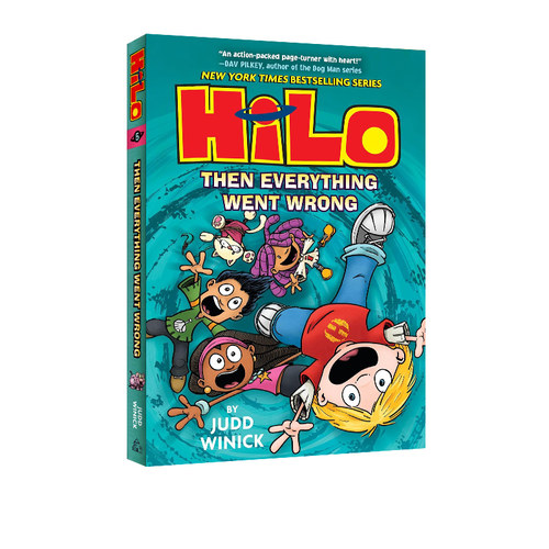 英文原版 Hilo Book 5: Then Everything Went W 希罗书系列 精装 吉娜 儿童全彩漫画桥梁章节小说