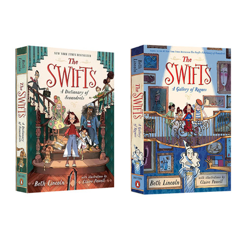预售 英文原版 The Swifts斯威夫特一家 2册合售A Gallery of Rogues/A Dictionary of Scoundrels无赖画廊 恶棍词典 Beth Lincoln