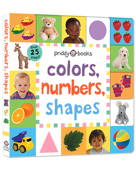 英文原版 Lift-the-Flap Colors Numbers Shapes 翻翻书 儿童英语启蒙 基础事物认知 图画图解 亲子互动单词学习书 Roger Priddy