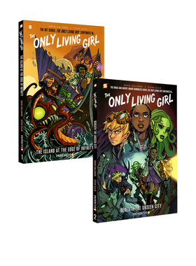 英文原版 The Only Living Girl系列 2册 奇幻冒险全彩漫画绘本图画书 The Island At The Edge Of Inifinity 青少年课外阅读