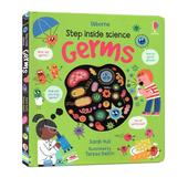 走进病菌 Step Science 预售 Inside Usborne 儿童科普认知绘本 Germs 英文原版 知识类读物 英语早教启蒙洞洞纸板翻翻书