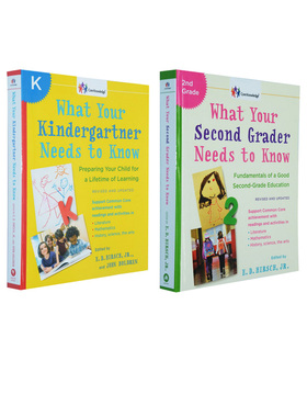 英文原版 2册 What Your PreK Grade K&2 Needs to Know 你的老师需要知道 美国中小学生全科核心知识系列读本 小学低年级