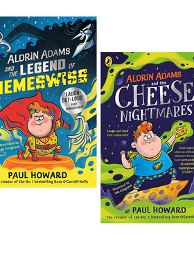 预售 阿尔德林亚当斯系列 2册 和奶酪噩梦/和复仇女神的传说Aldrin Adams and the Cheese Nightmares英文原版 儿童幽默奇幻章节书