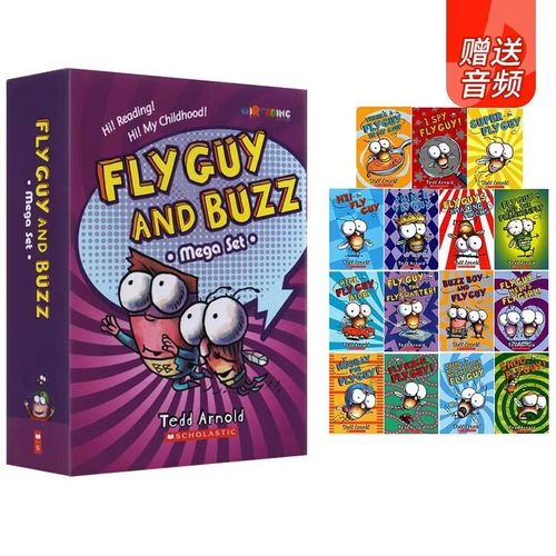 Fly Guy And Buzz 苍蝇小子分级读物15册 全彩英语初级章节桥梁书 儿童趣味读物 中小学生阅读Tedd Arnold 英文原版绘本