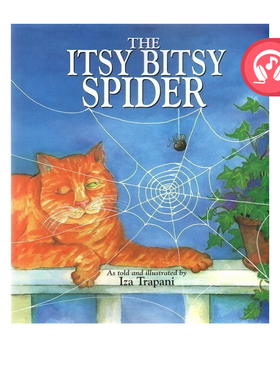 英文原版绘本 The Itsy Bitsy Spider 可爱的小蜘蛛 廖彩杏书单 Iza Trapani 儿歌童谣绘本睡前故事启蒙阅读英语辅导训练书