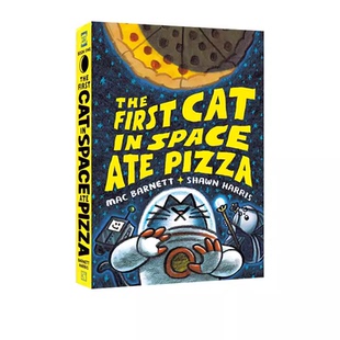 Pizza The Space 英文原版 平装 章节小说 Cat 冒险图像式 First 青少年课外阅读 全彩漫画绘本图画书 Ate