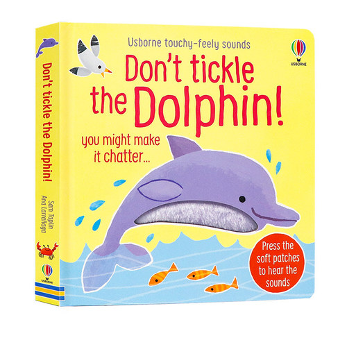 英文原版 Don't Tickle the Dolphin! 别给海豚挠痒痒 纸板触摸发音书 儿童触觉感官认知 低幼启蒙认知 尤斯伯恩 Usborne