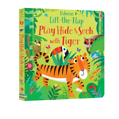 英文原版 Lift-the-flap Play Hide and Seek with Tiger 和老虎玩捉迷藏 纸板翻翻书 亲子互动 儿童动物认知趣味图画故事书