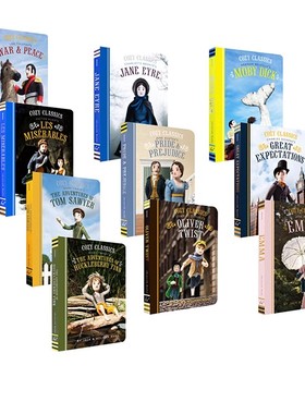 英文原版 Chronicle出品 儿童布艺人偶版经典名著 10册纸板书 Cozy Classics Jane Eyre/Great Expectations/Oliver Twist