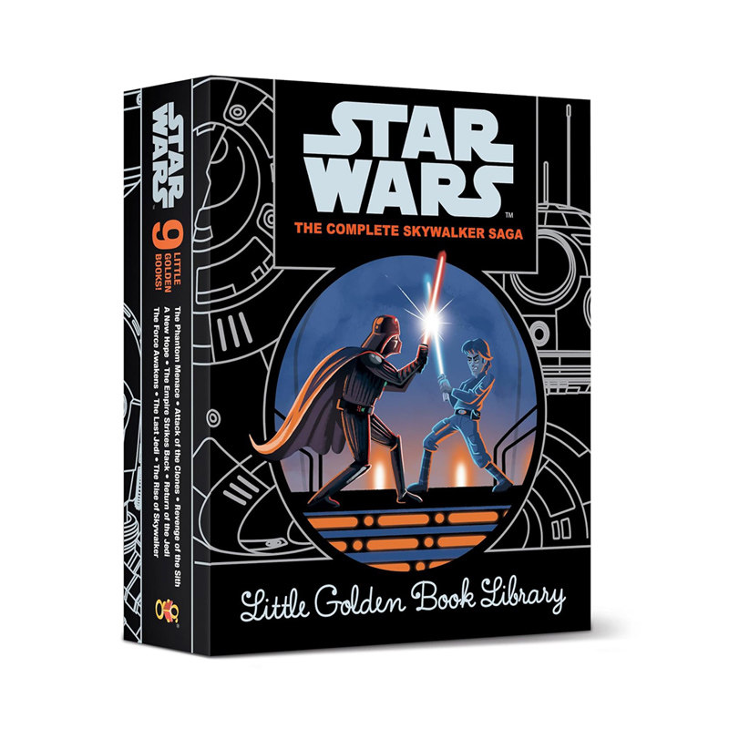 The Complete Skywalker Saga: Little Golden Book Library 星球大战系列 天行者传奇 9册 小金书精装礼盒 英文原版