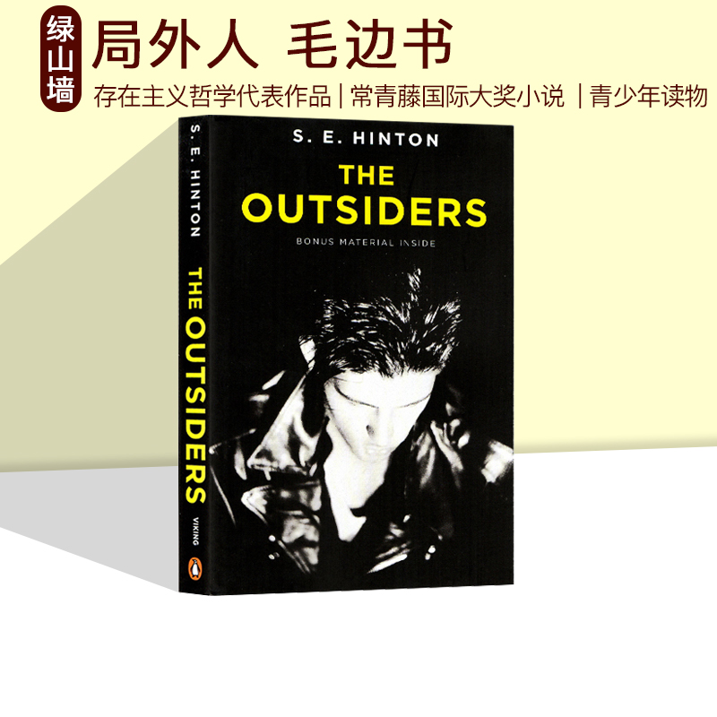 英文原版 The Outsiders局外人毛边书存在主义哲学代表作品常青藤国际大奖小说 S.E.Hinton苏珊埃洛伊斯欣顿青少年读物-封面