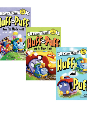 英文原版 My First I Can Read Huff and Puff 3册合售 儿童启蒙分级读物 英语辅导故事书