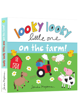 英文原版 Looky Looky Little One on the Farm 纸板书 Sandra Magsamen 启蒙认知系列绘本图画书