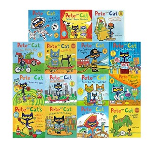 英文原版 Pete The Cat Checks 皮特猫 17册 儿童情绪性格培养 吴敏兰常青藤爸爸书单 儿童英语阅读 绘本图画故事书