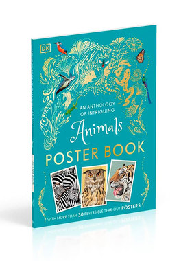 英文原版 An Anthology of Intriguing Animals DK有趣动物集海报书 儿童科普读物
