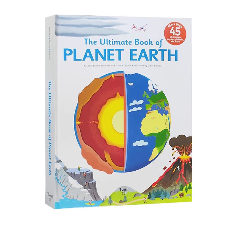 预售 英文原版 The Ultimate Book of Planet Earth 精装 立体机关操作书 地球的奥秘 STEM启蒙科普绘本 Twirl 法国艺术品