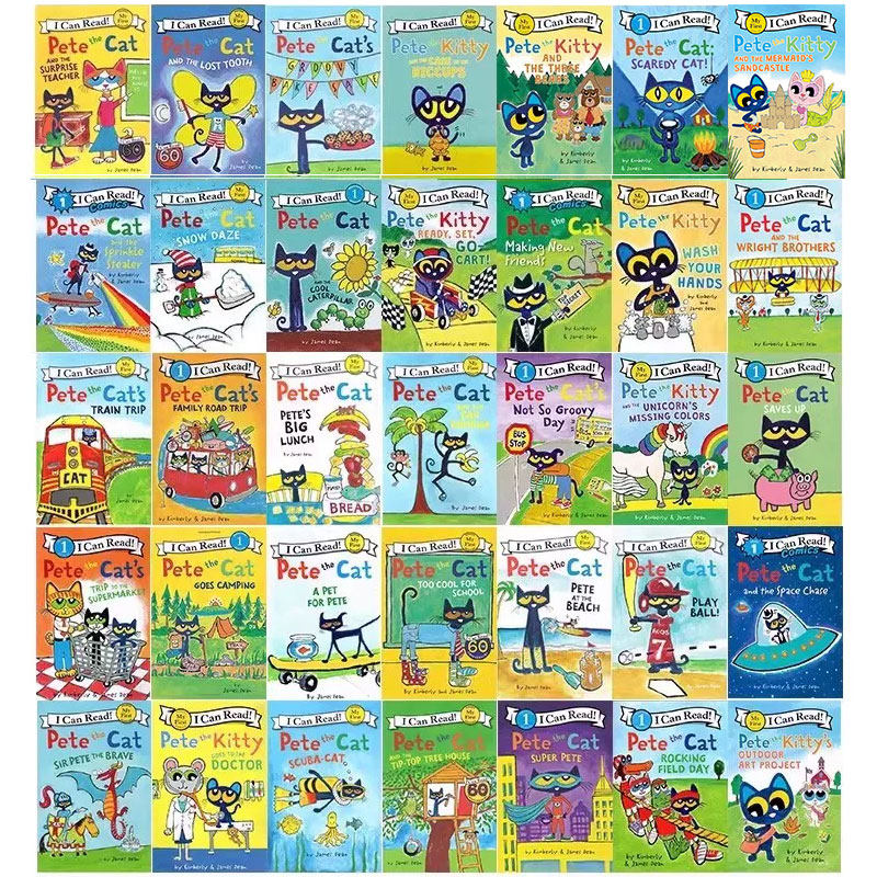 Pete the Cat I Can Read 35册 入门级一阶段分级阅读物 皮特猫英语绘本早教启蒙学习英语吴敏兰书单情商性格培养