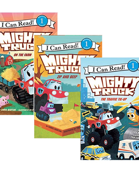 英文原版 Mighty Truck 威猛卡车 3册 I Can Read 儿童启蒙分级读物 英语辅导绘本故事图画书 交通工具车子绘本