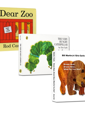 英文原版 亲爱的动物园 Dear Zoo 好饿的毛毛虫 The Very Hungry Caterpillar 棕熊你看到了什么 Brown Bear What Do you see