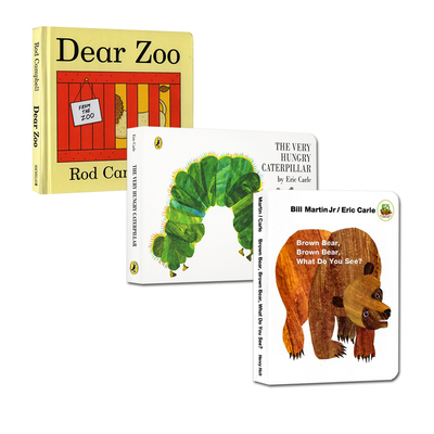 英文原版 亲爱的动物园 Dear Zoo 好饿的毛毛虫 The Very Hungry Caterpillar 棕熊你看到了什么 Brown Bear What Do you see