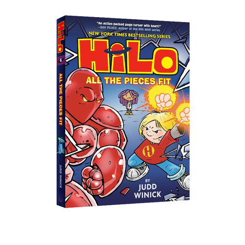 英文原版 Hilo Book 6: All The Pieces Fit 希罗书系列 精装 吉娜 儿童全彩漫画桥梁章节小说