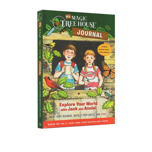 英文原版 My Magic Tree House Journal 神奇树屋精装笔记本 练习+贴纸