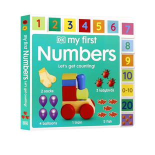 我 Numbers DK出版 Get 主题式 儿童启蒙认知标签纸板书 首本数字书 词汇认知 First Counting Let