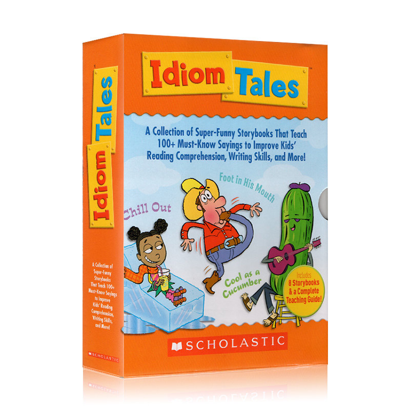 英文原版 Scholastic Idiom Tales 趣味认知故事集集习语大全8册盒装 家长手册