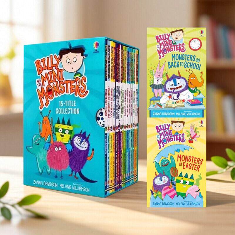 英文原版 比利和迷你怪兽 17册 Billy and the Mini Monsters全彩儿童章节书精品礼盒装小学生英语学习课外读物 Usborne